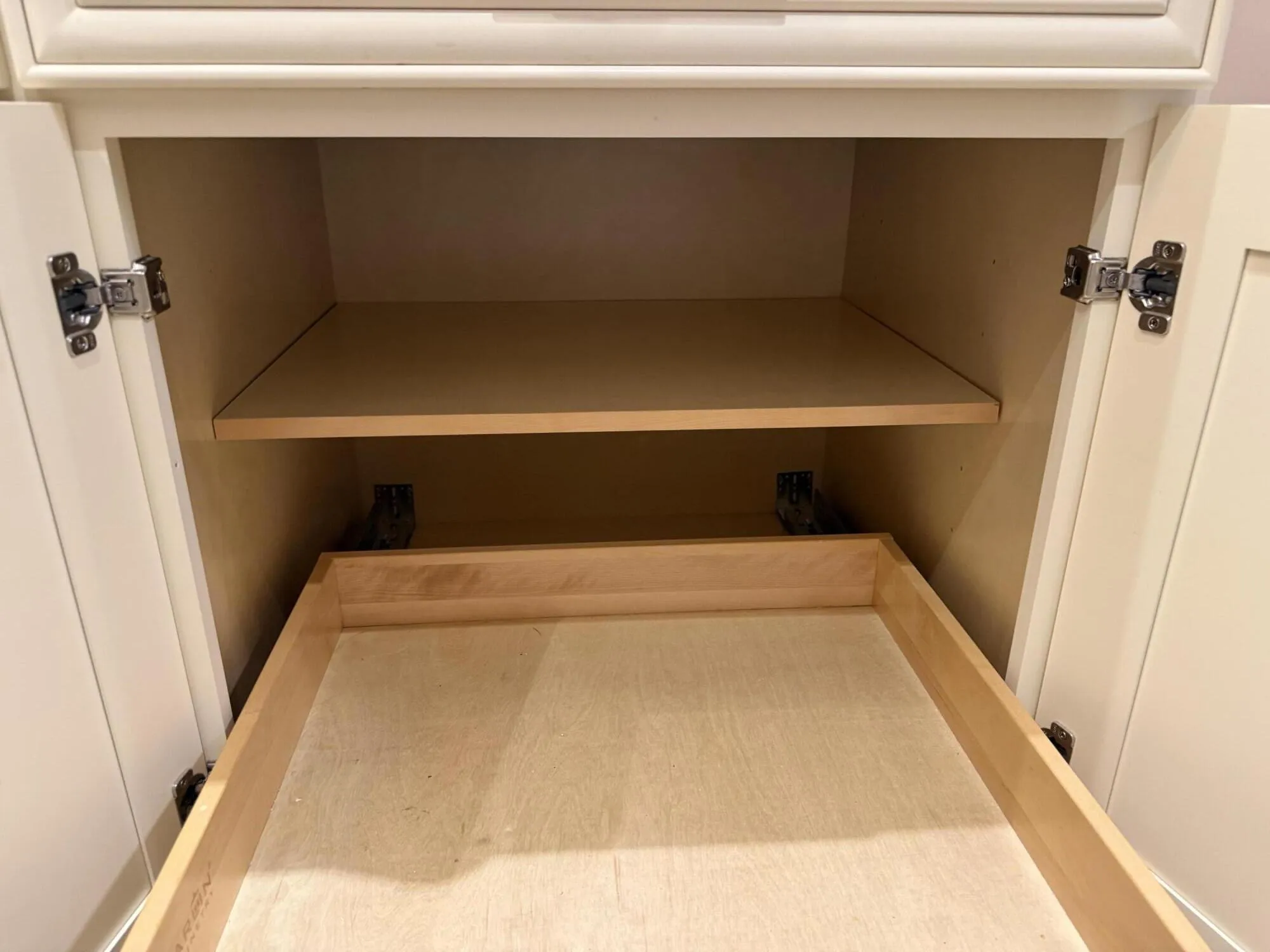 Pull out drawers.