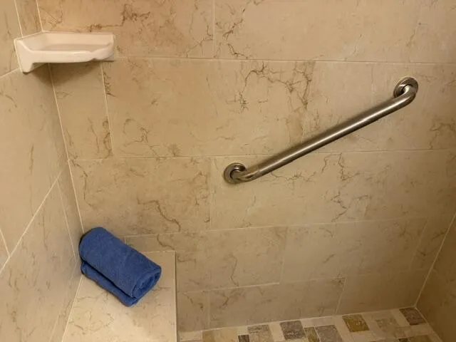 Hallway bathroom shower interior