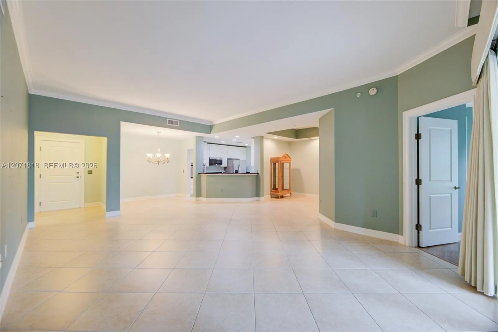 View from patio to front door