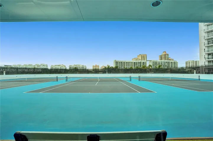 Tennis courts.