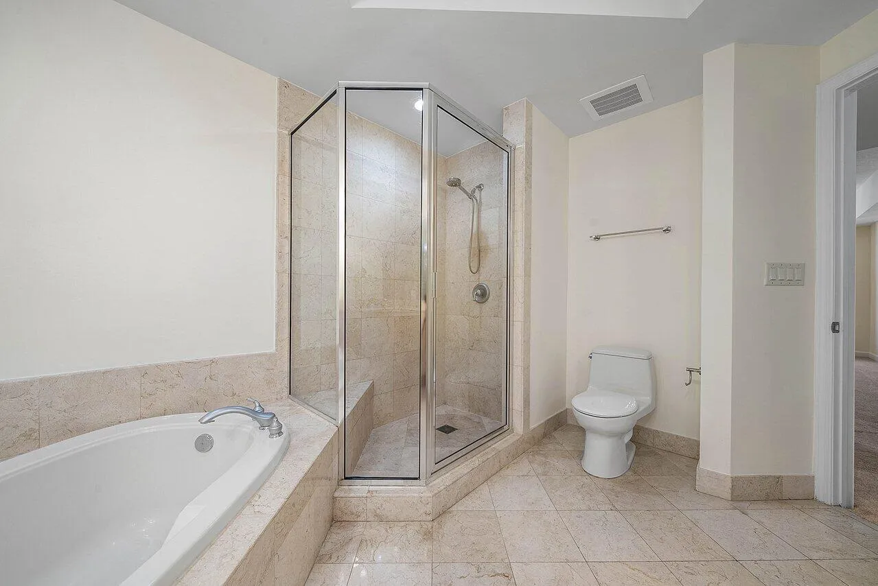 Shower with roman tub