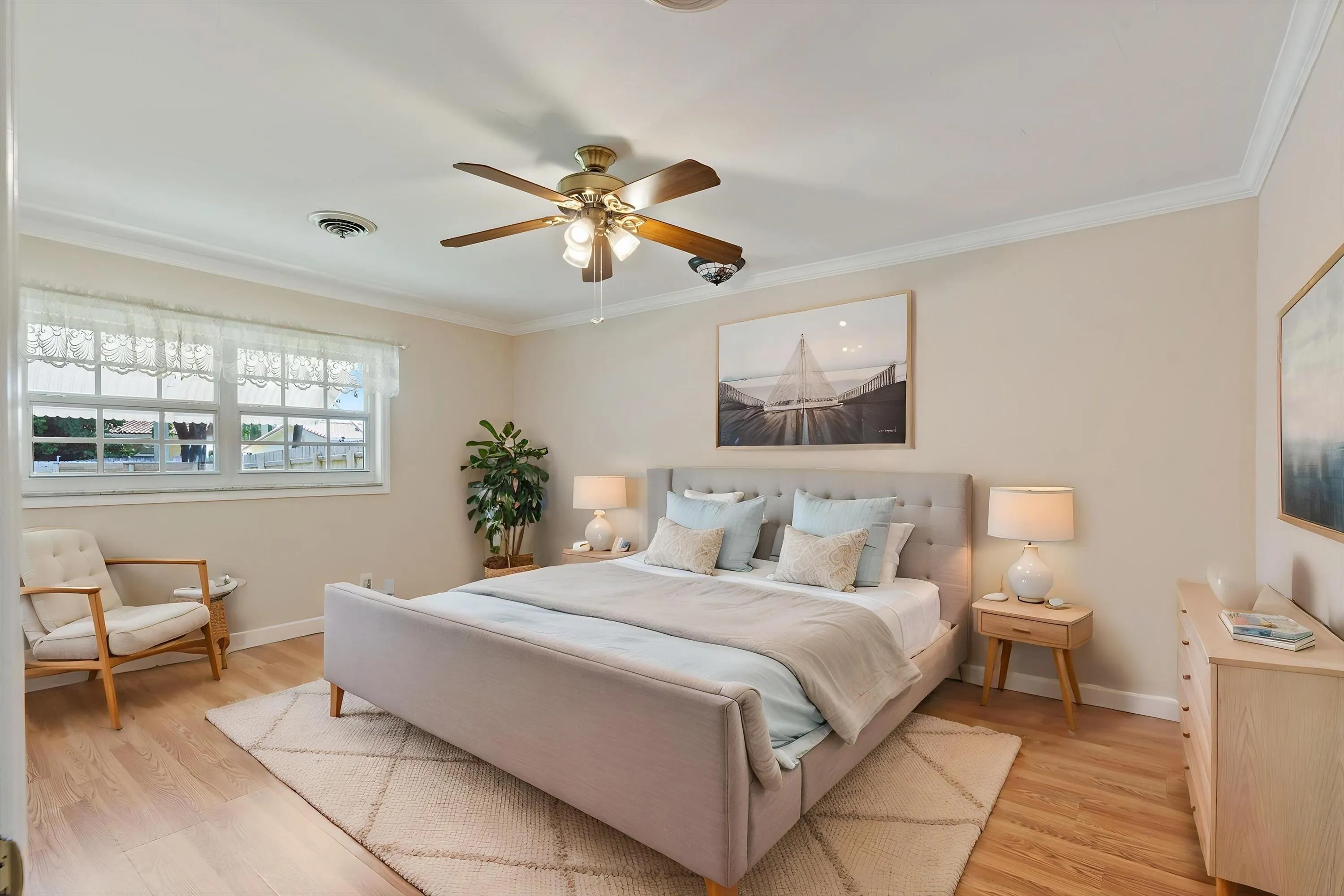 PRIMARY BEDROOM STAGED