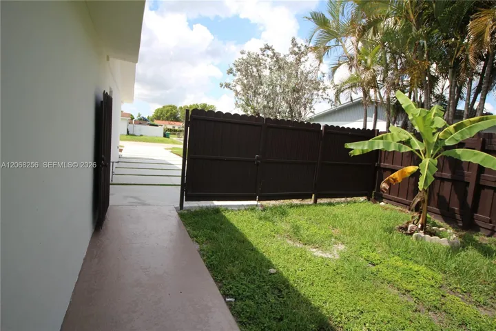 View from back yard on the west side of the house