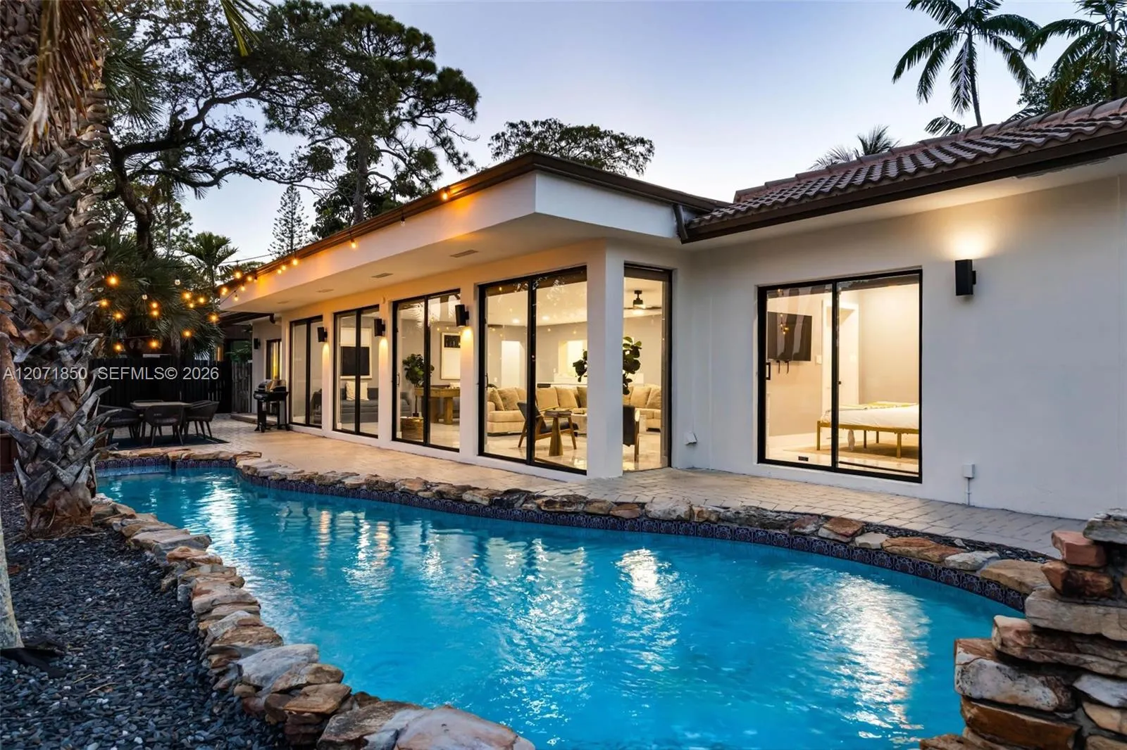View of the back of the house from the pool