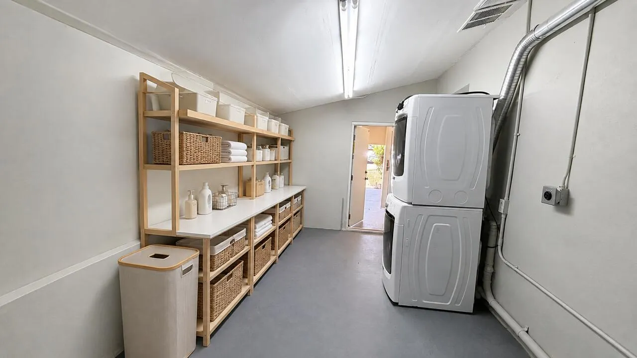 BONUS STORAGE AREA WITH WASHER & DRYER