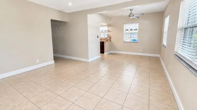 Open living room and dinning area