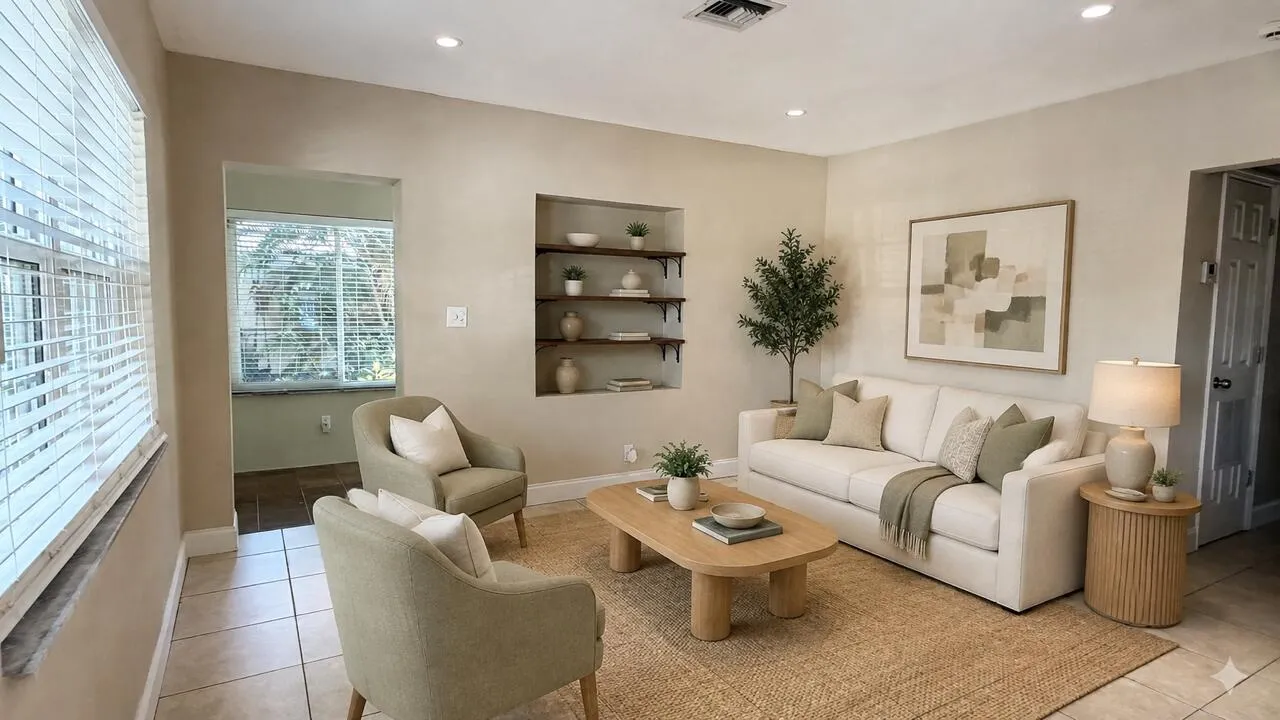 STAGED LIVING ROOM