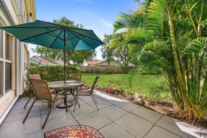 Personal Backyard with extended pavers and room for a grill, patio furniture, and outdoor living