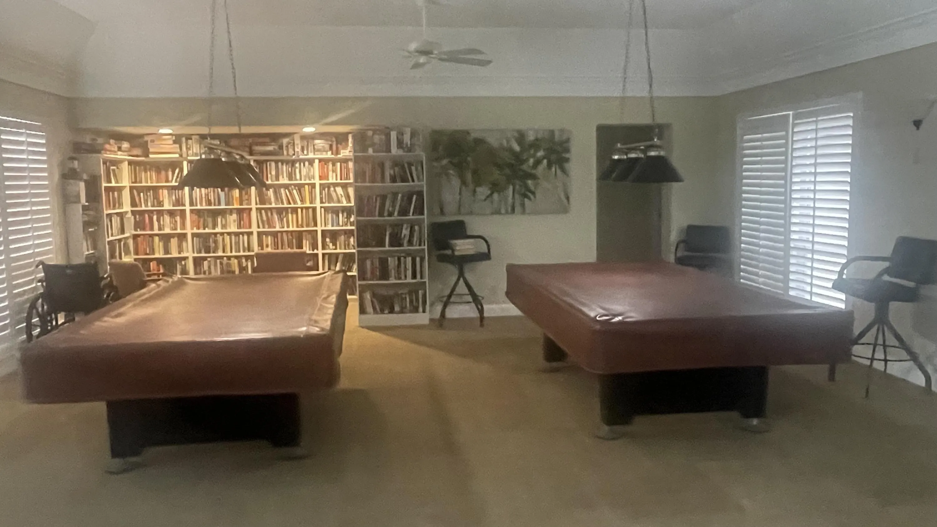 Pool Room and LIbrary in Clubhouse