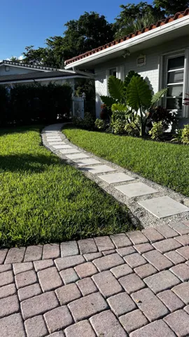 Lush Landscaping & Garden Walkway