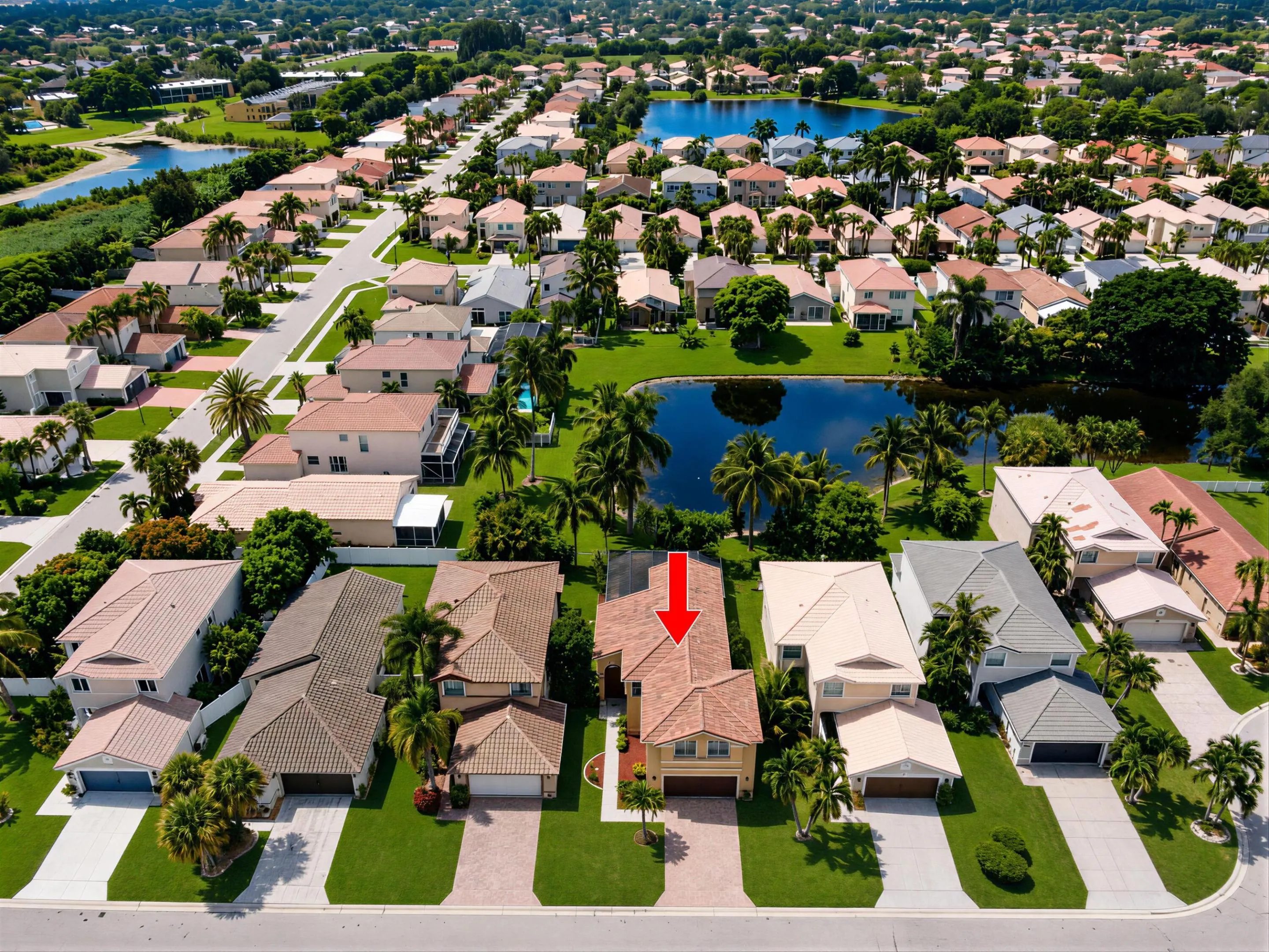 Aerial Front Home