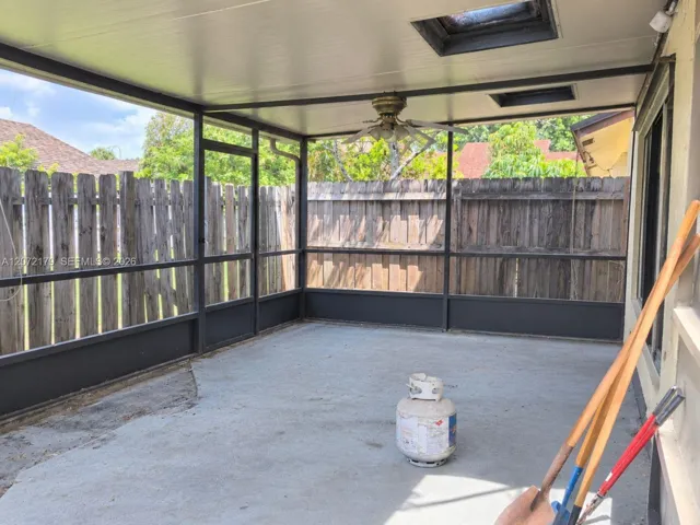 Enclosed patio