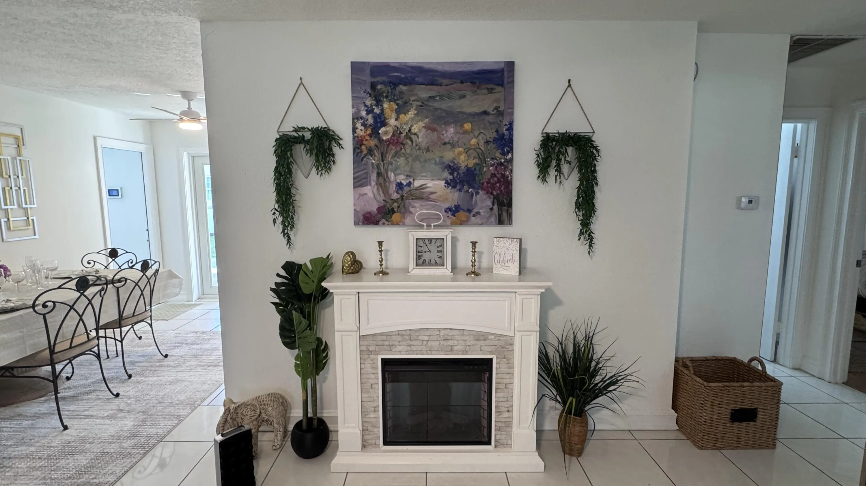 Decorative Fireplace in Living Room
