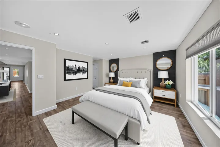 Primary Bedroom staged