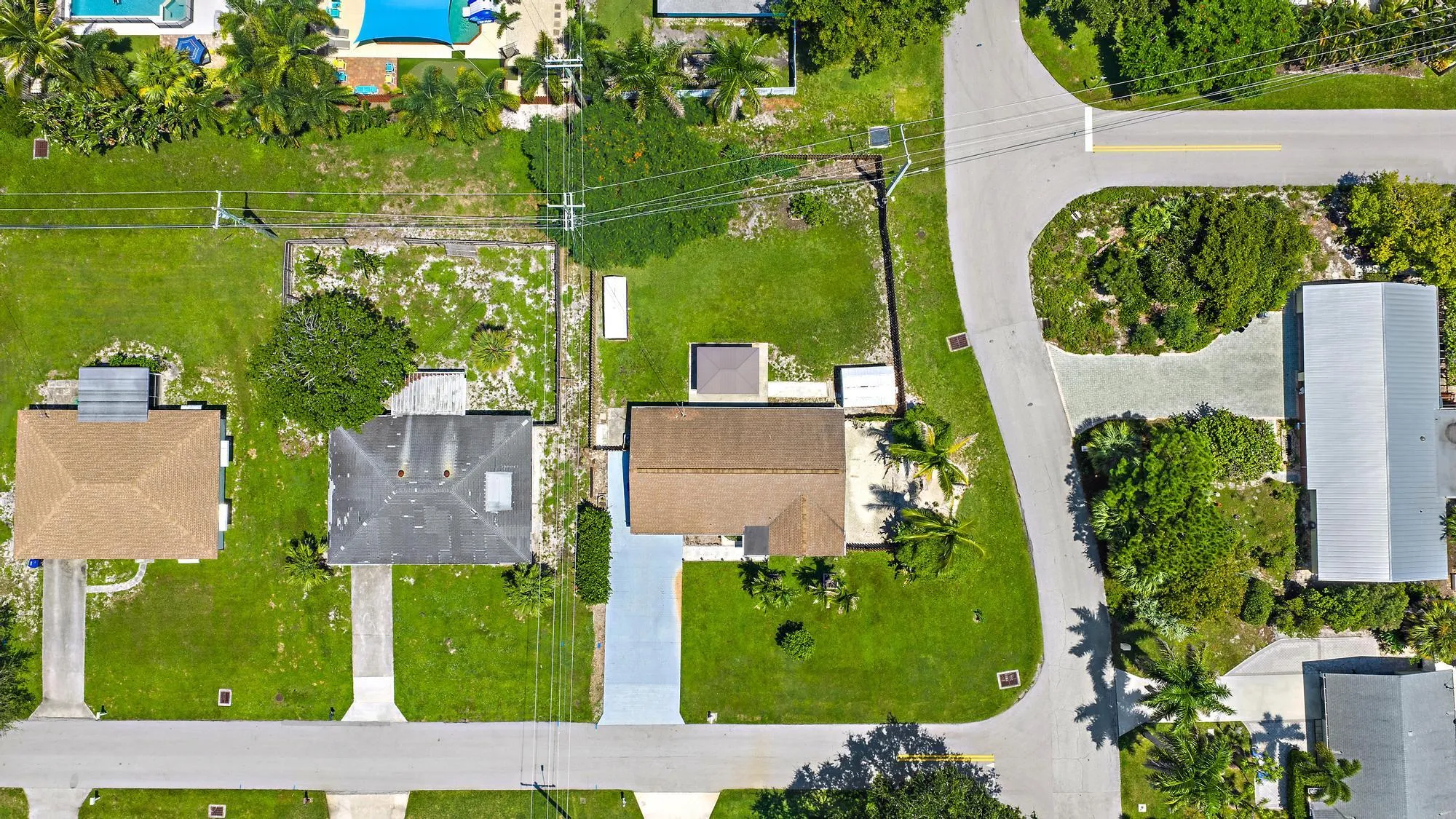 Aerial directly above