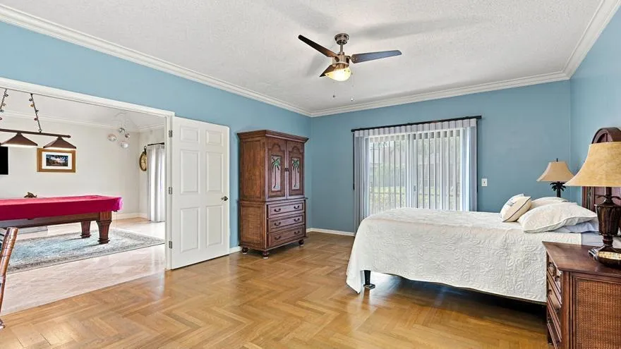 Easily Close Off Double Doors to This Split Bedroom