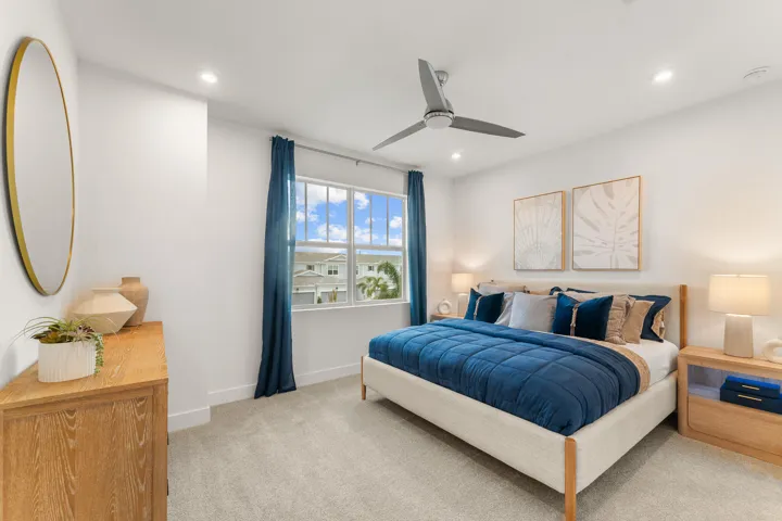Stock photos represent builder's floorplan
