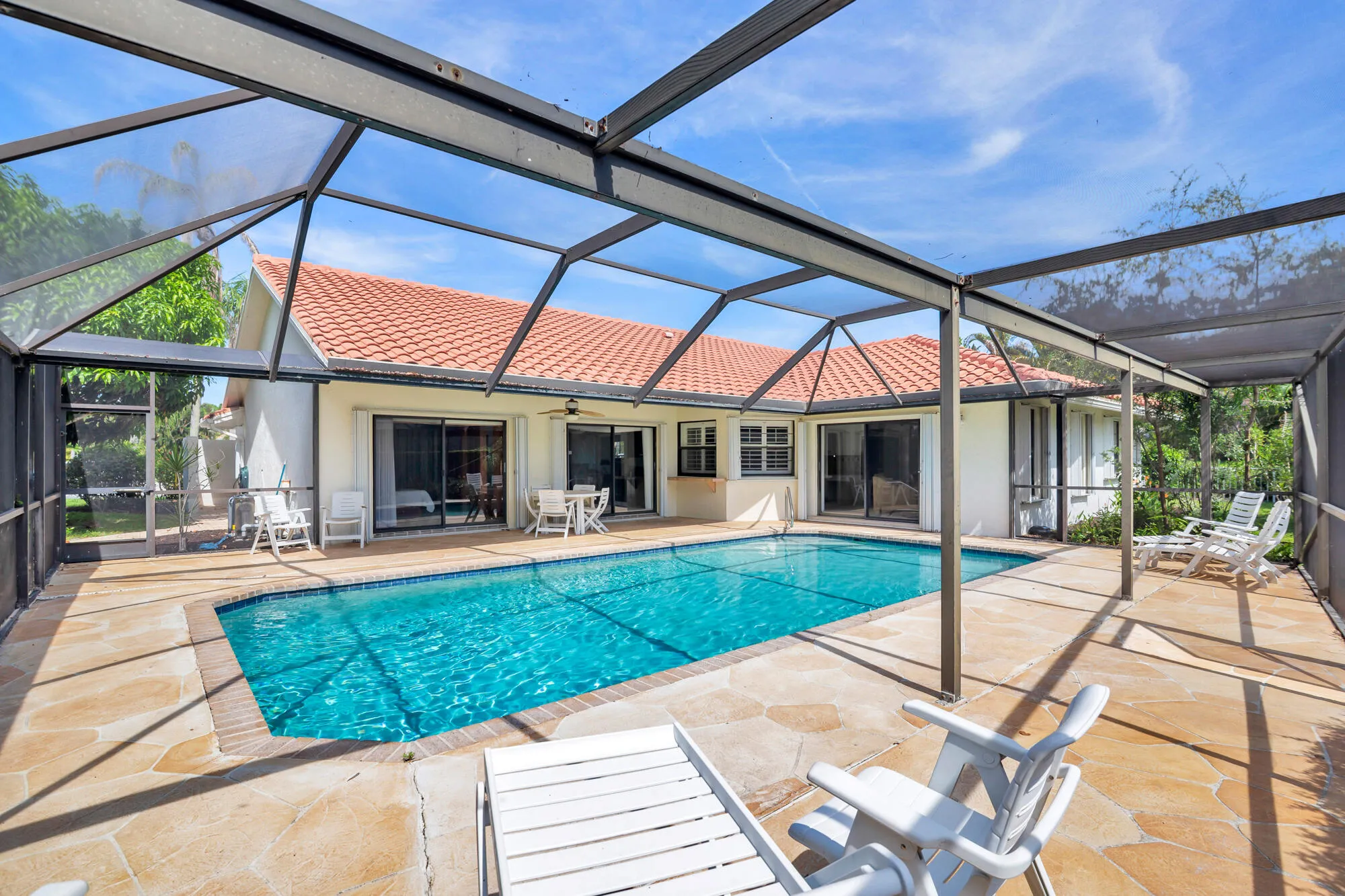 Private Screened-In Heated Pool on extended patio