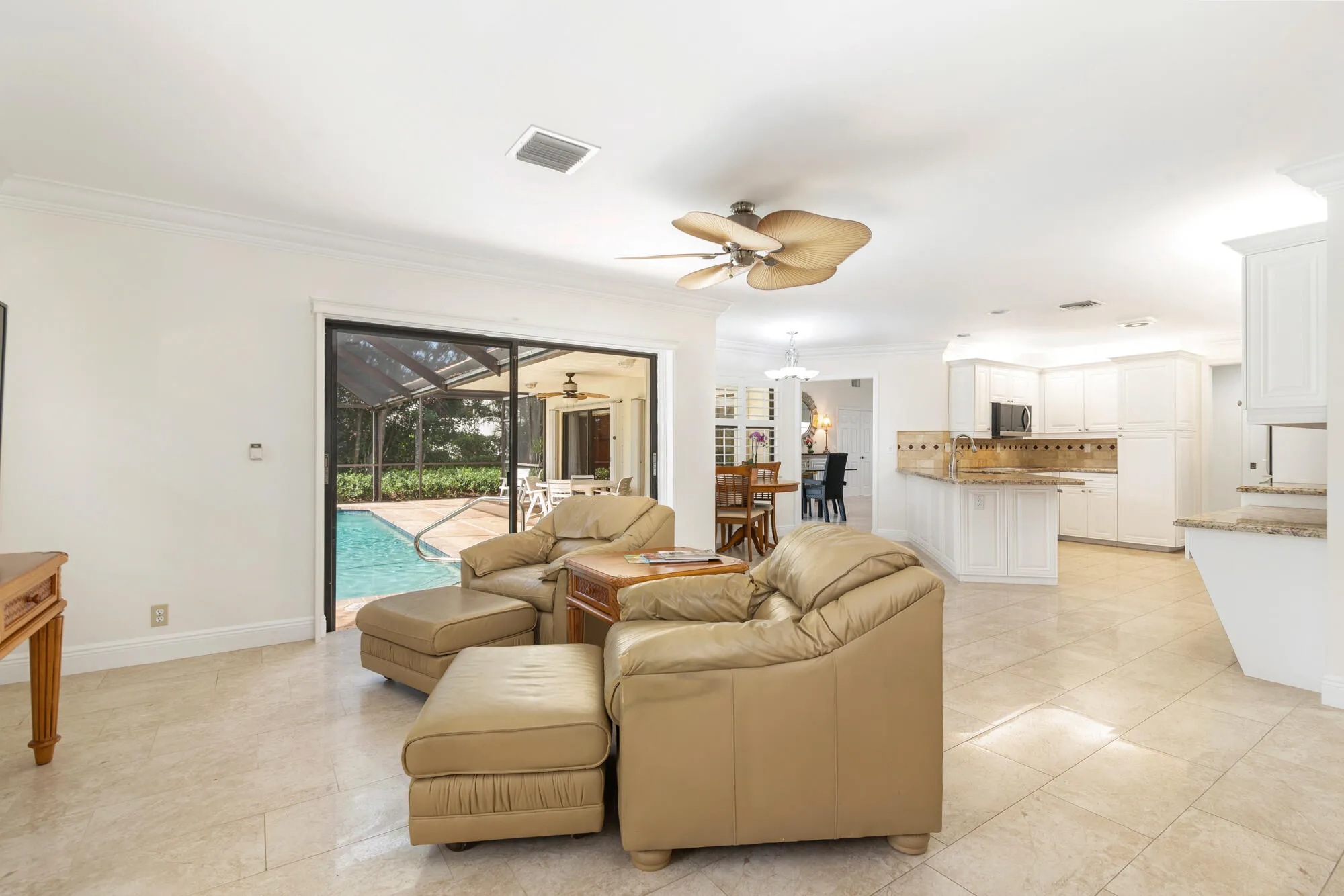 view of family room off kitchen