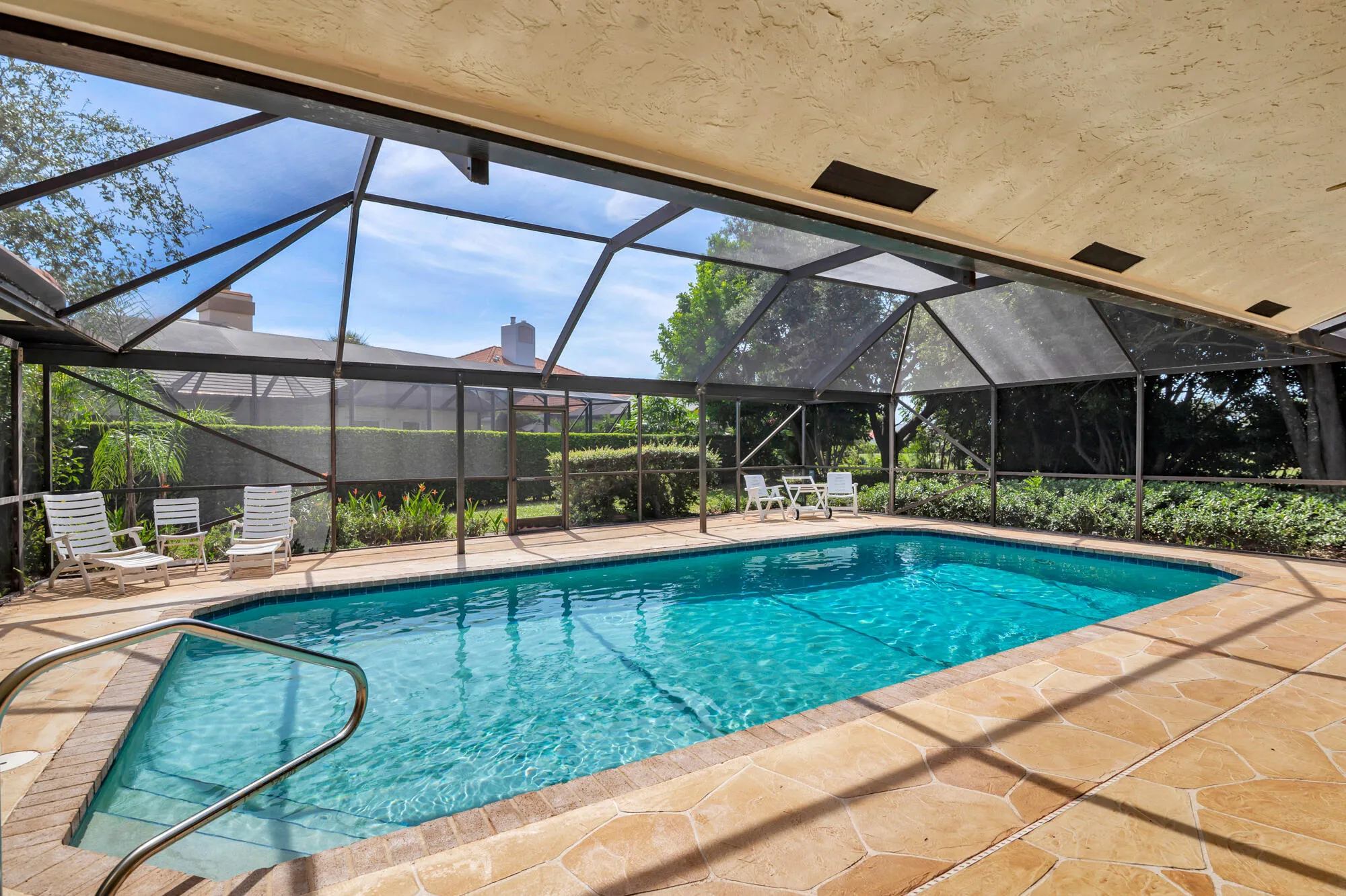 View of pool and patio