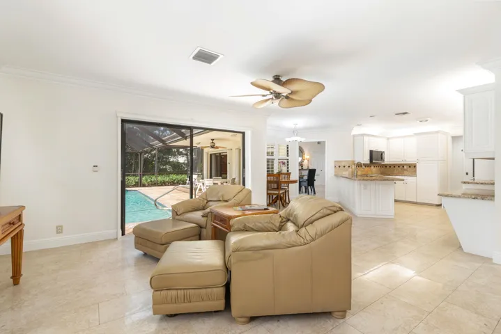 view of family room off kitchen