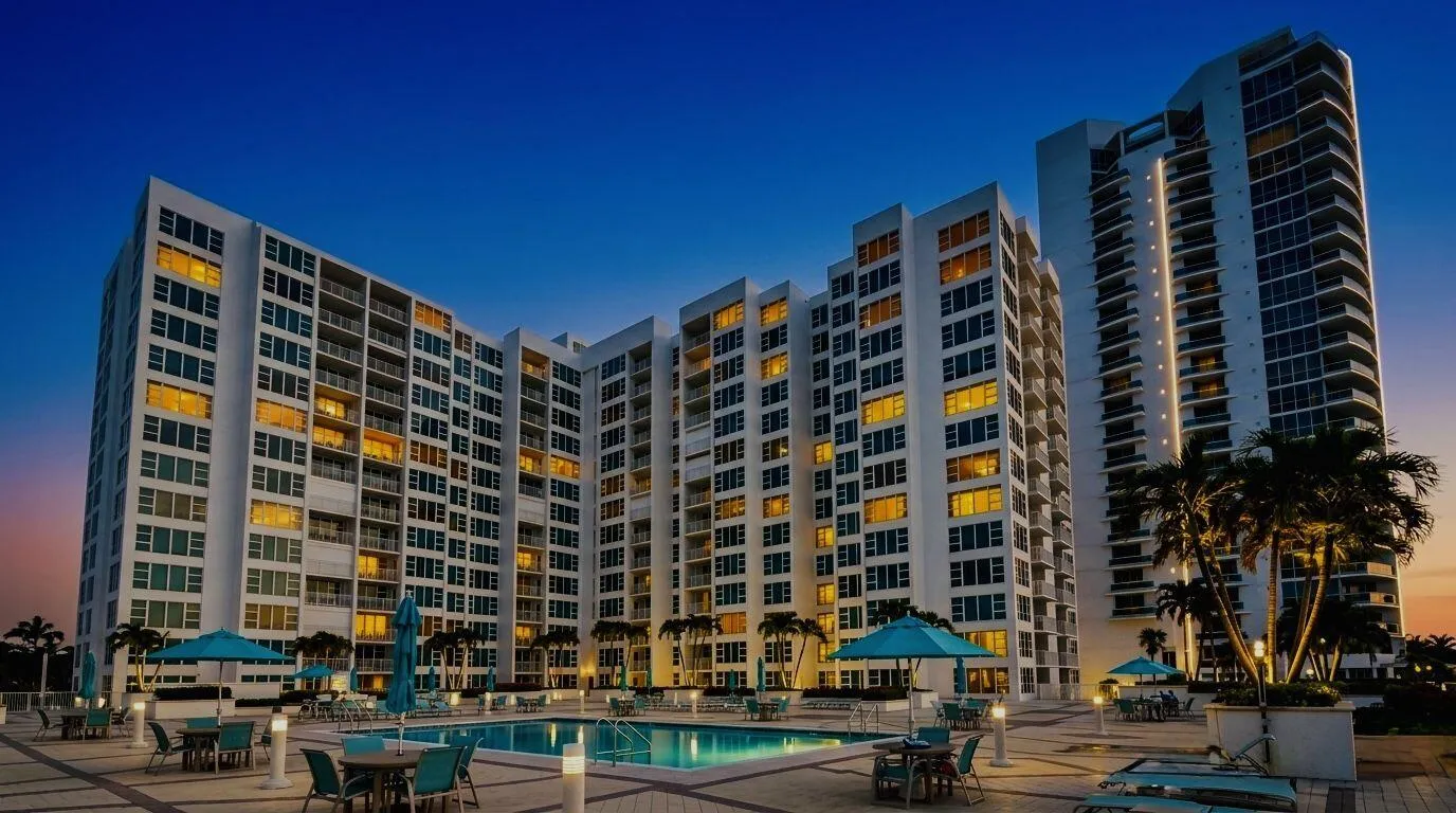 pool deck twilight