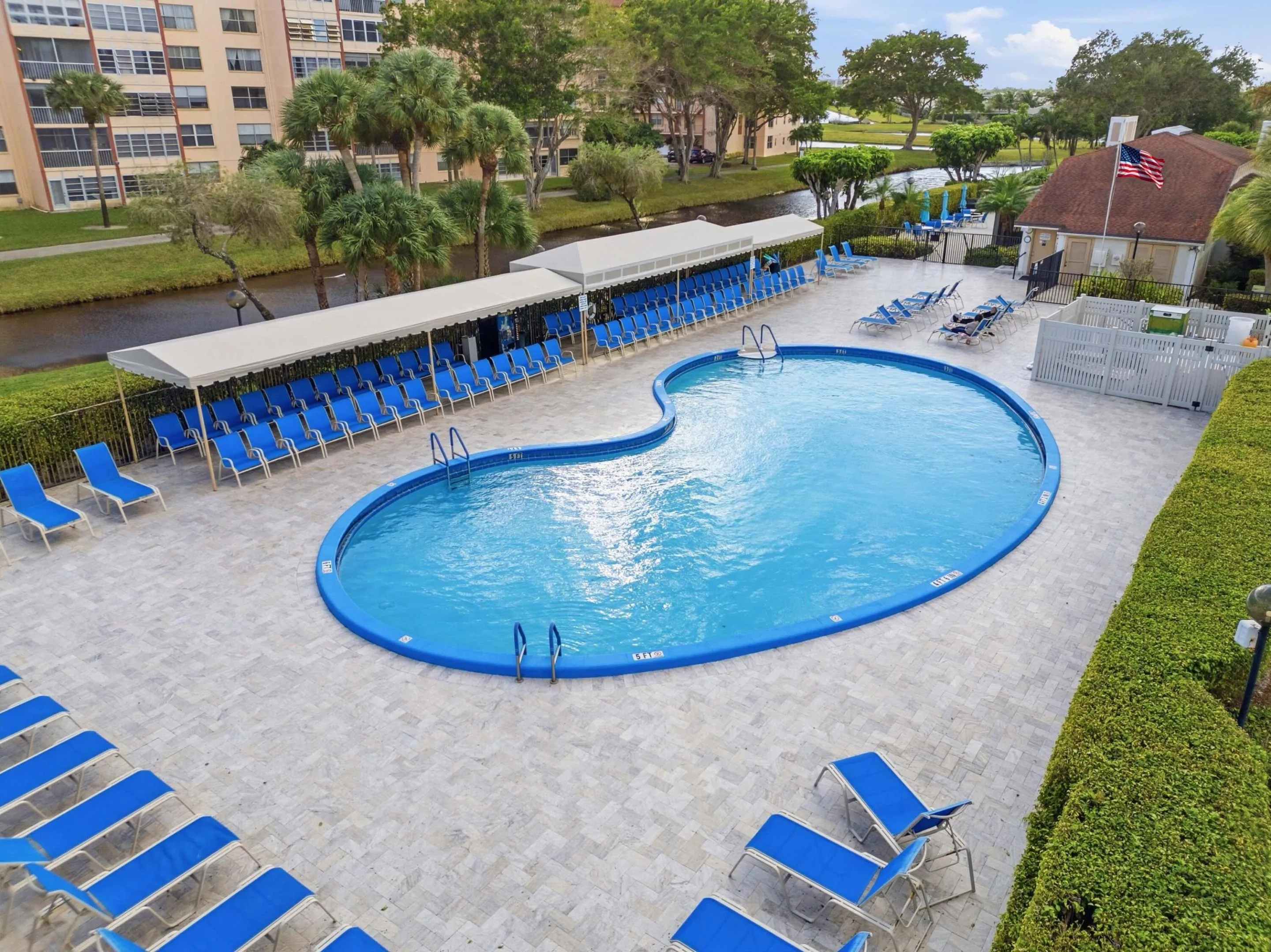 Satellite Clubhouse Pool Bird Eye View