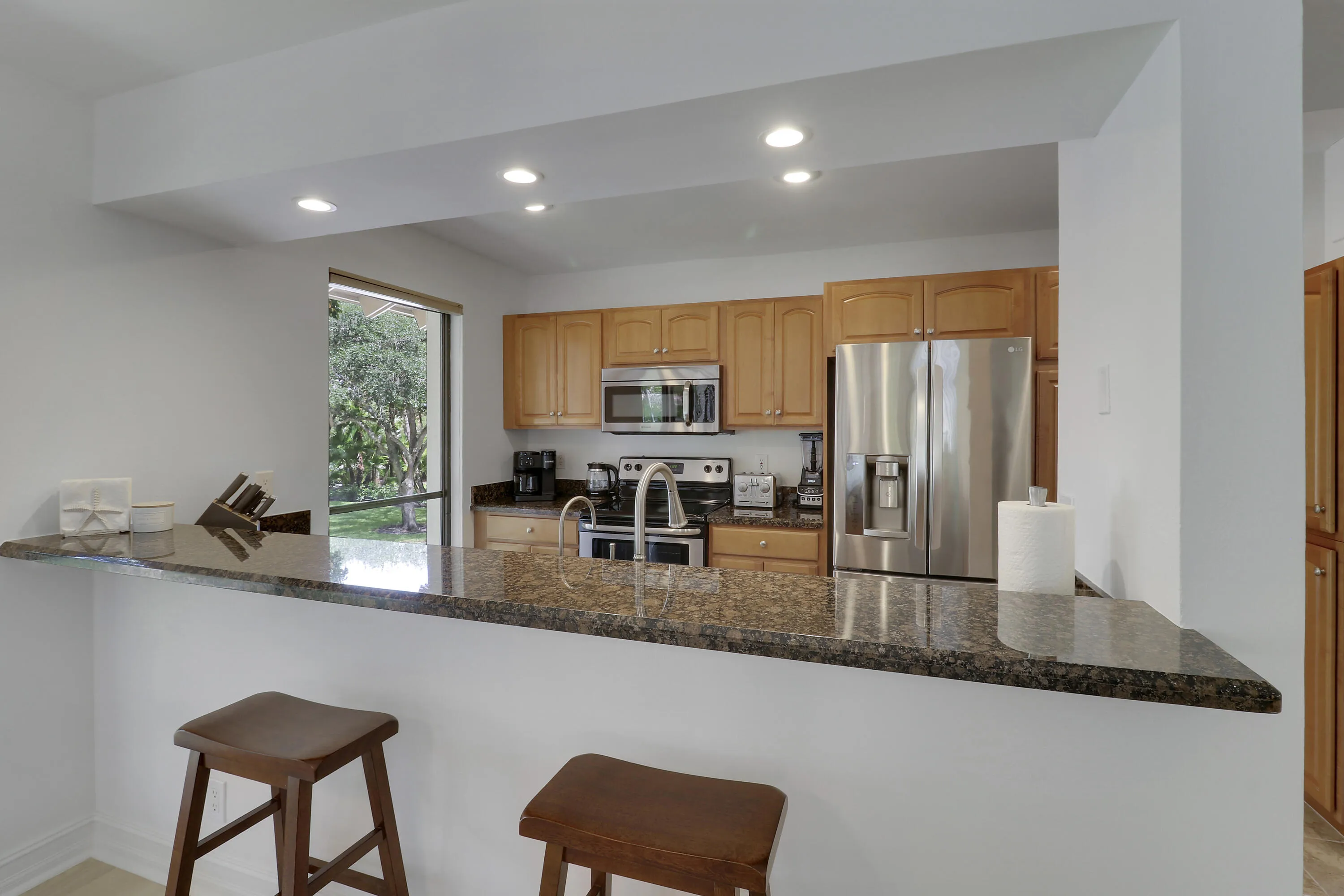 The kitchen opens to the main living area.