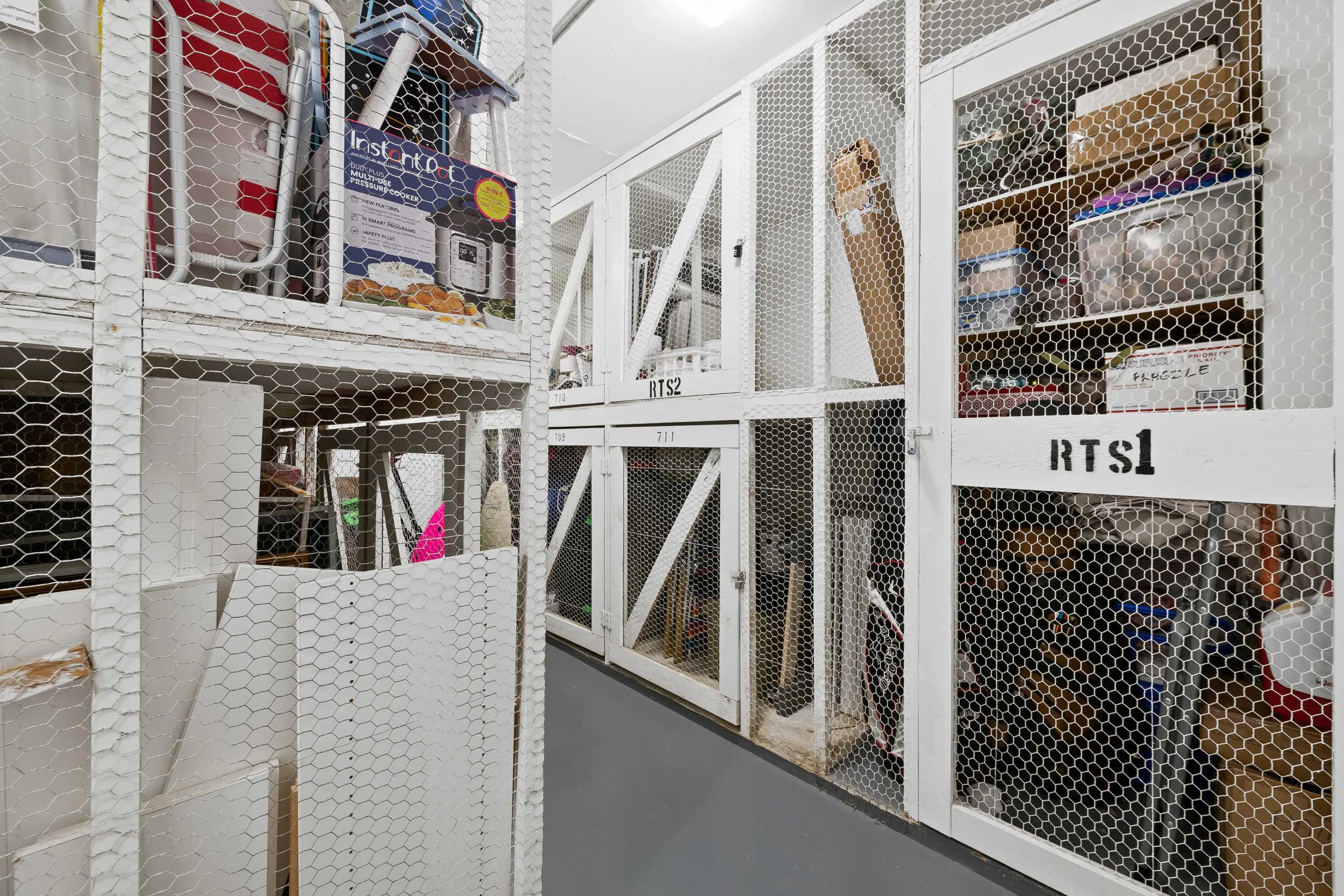 Storage cage on the same floor
