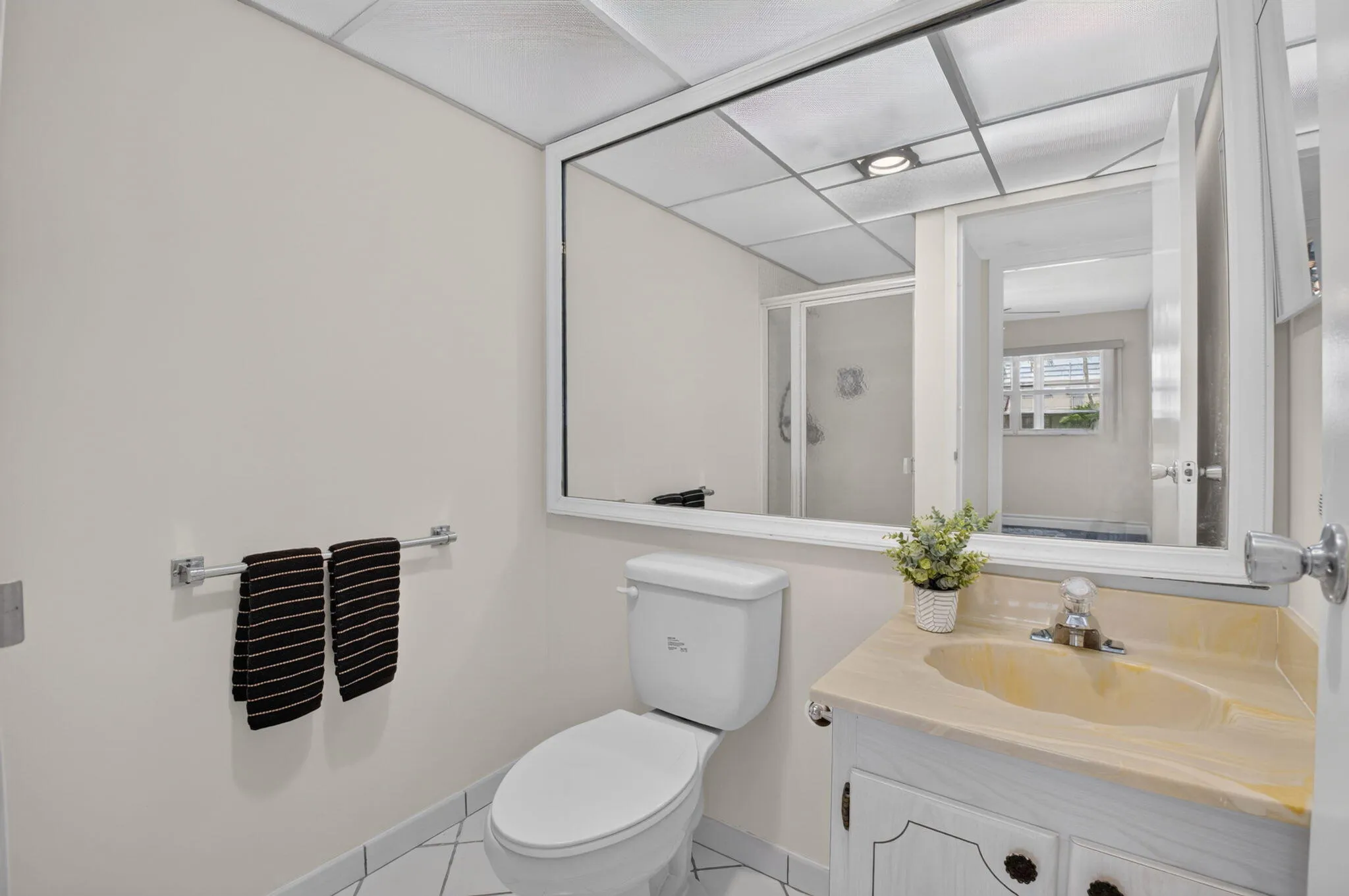 NEW CEILING TILES IN 2ND BATHROOM
