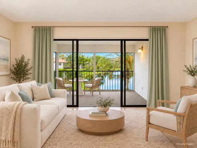 Virtually Staged to show scale and lake views