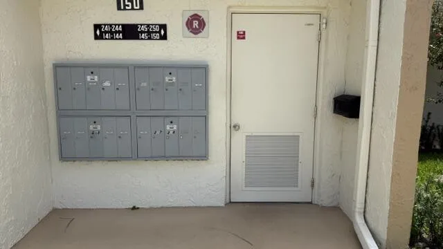 mail & laundry room next door to unit