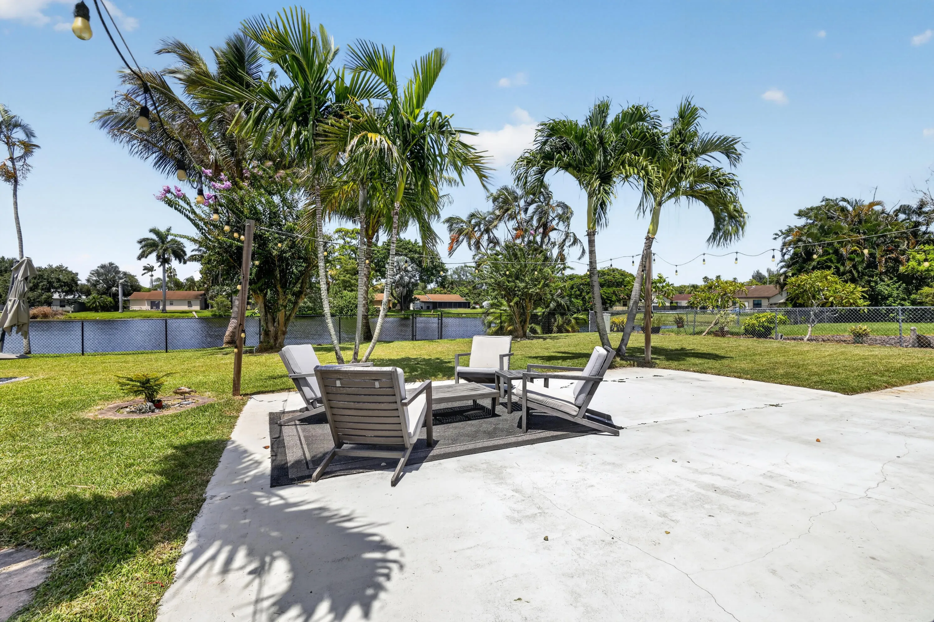 Extended patio area with lake view