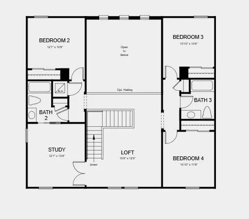 Floor 2 - Additional Highlights Include: Pendant lights at kitchen, gourmet kitchen, 8' interior doors, deluxe primary bath with shower and garden tub, pre-plumb sink at laundry, outdoor kitchen rough-in, and whole house impact windows