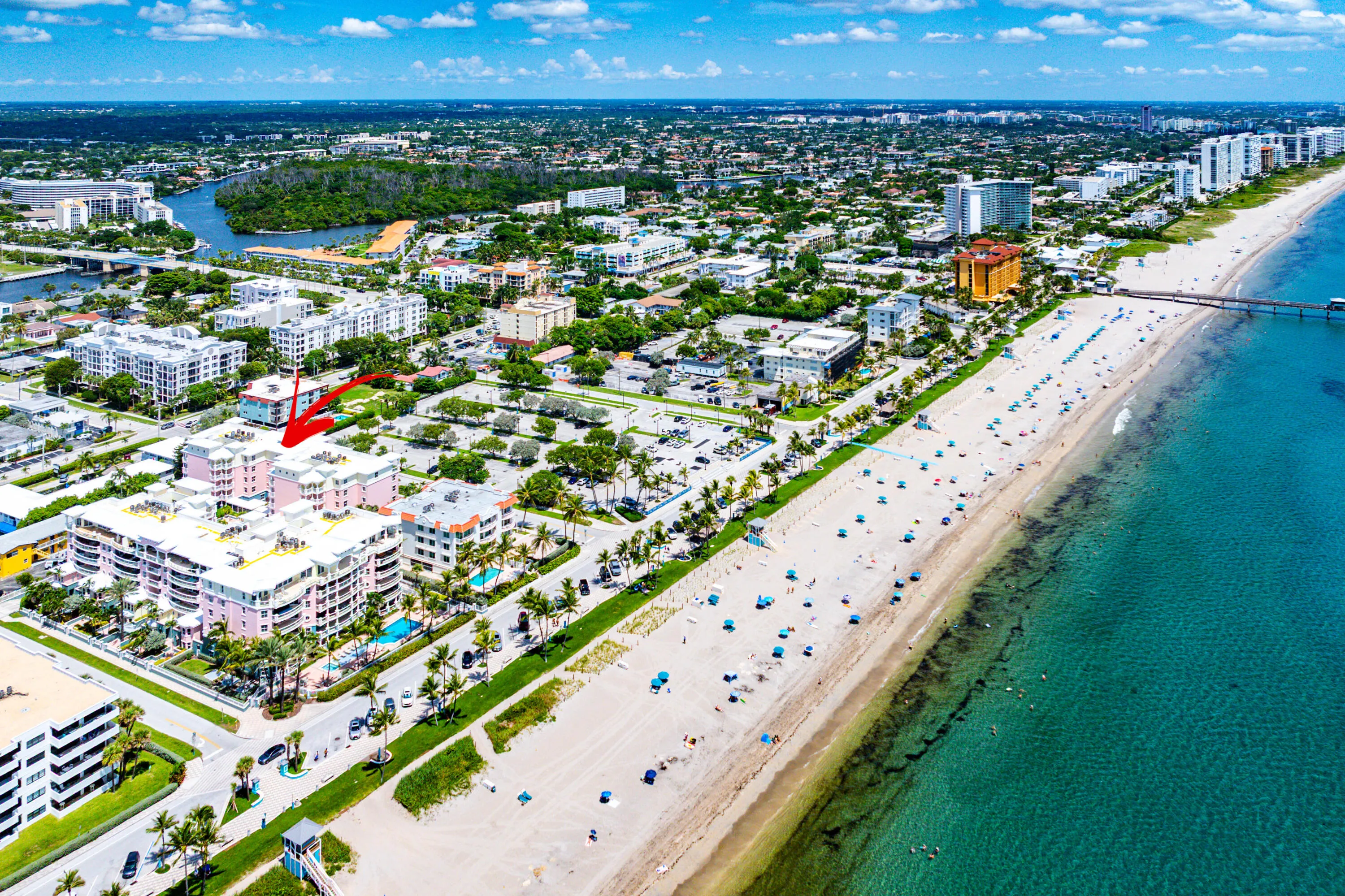 Aerial perspective showcasing The expansive coastline and beach access