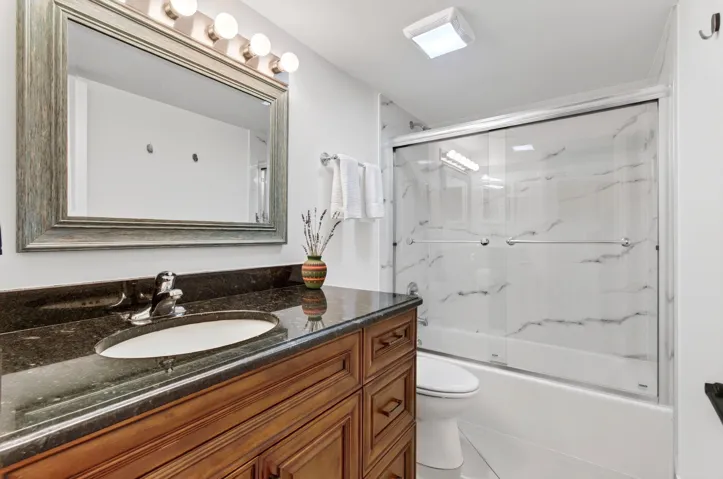 Guest Bathroom Tub/ Shower.