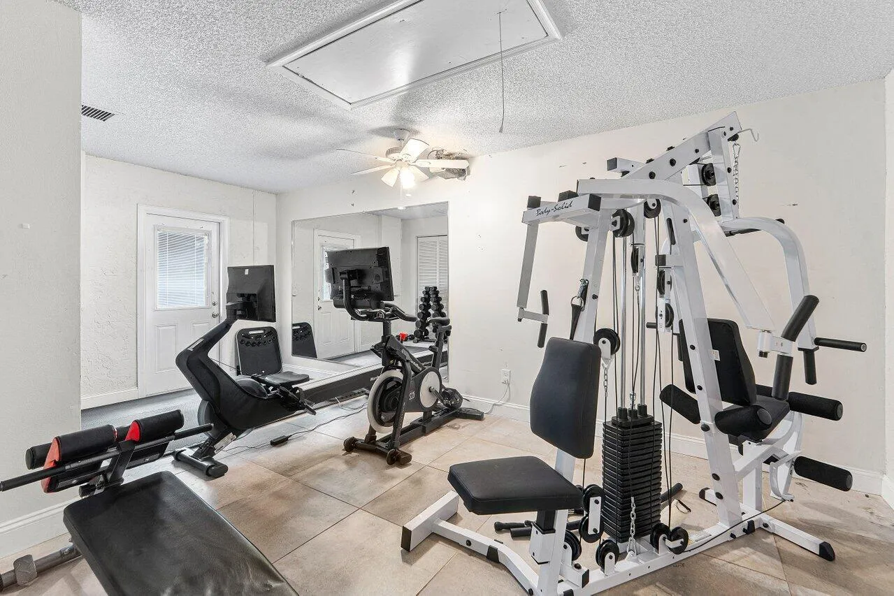 Private fitness area