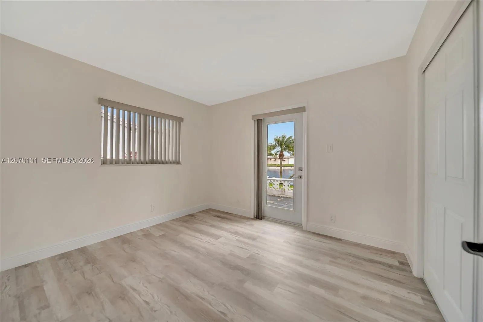Private door to lakefront patio — feature shot