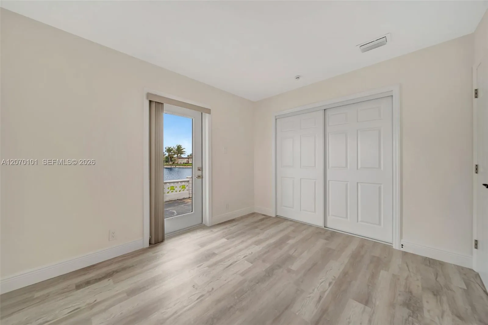 Private door to lakefront patio — feature shot