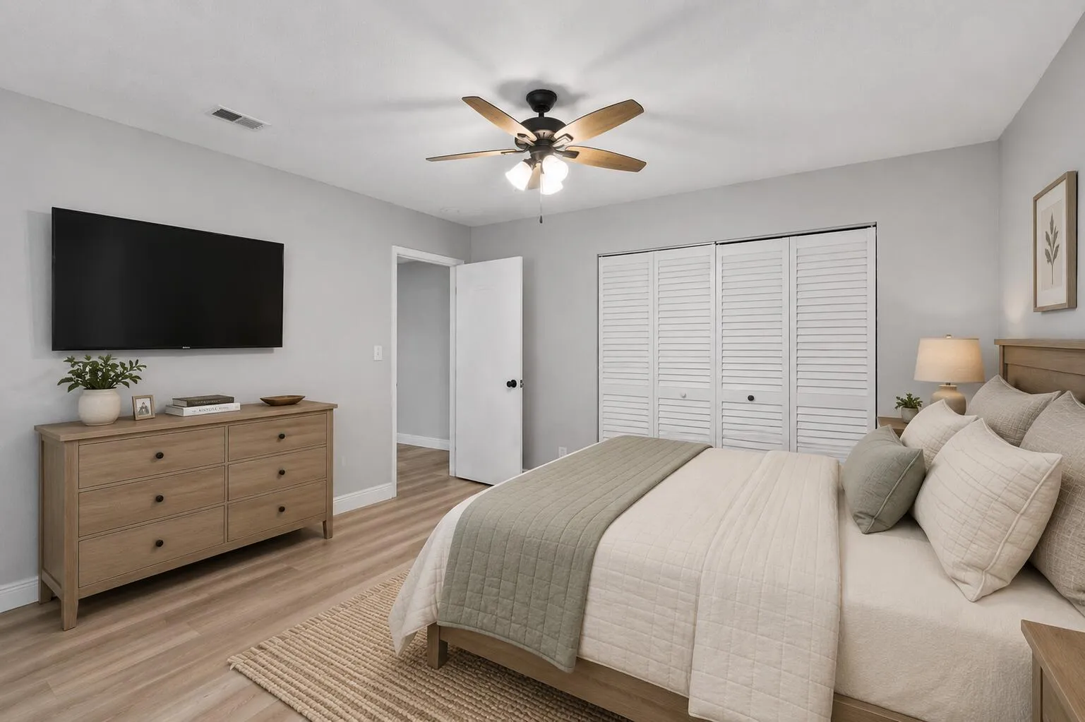 2nd Bedroom angle 2. Virtually Staged.
