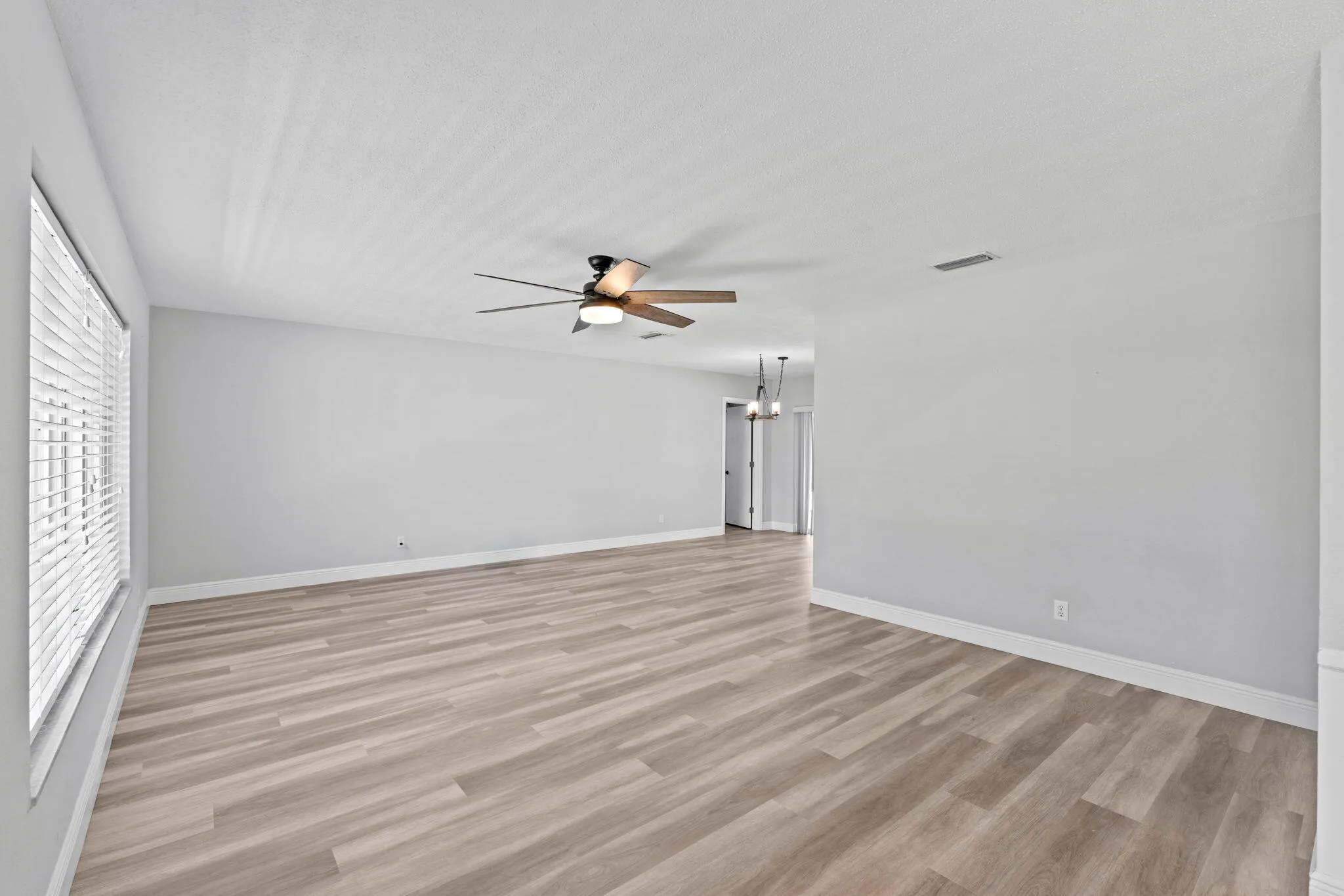 Living Room, Dining room in far back right.