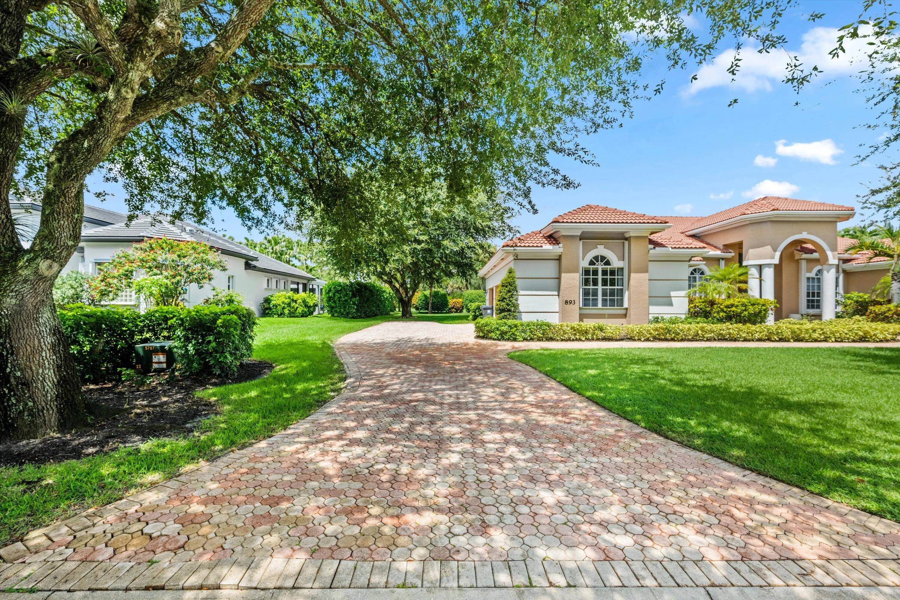 Extra Long Pavered Driveway