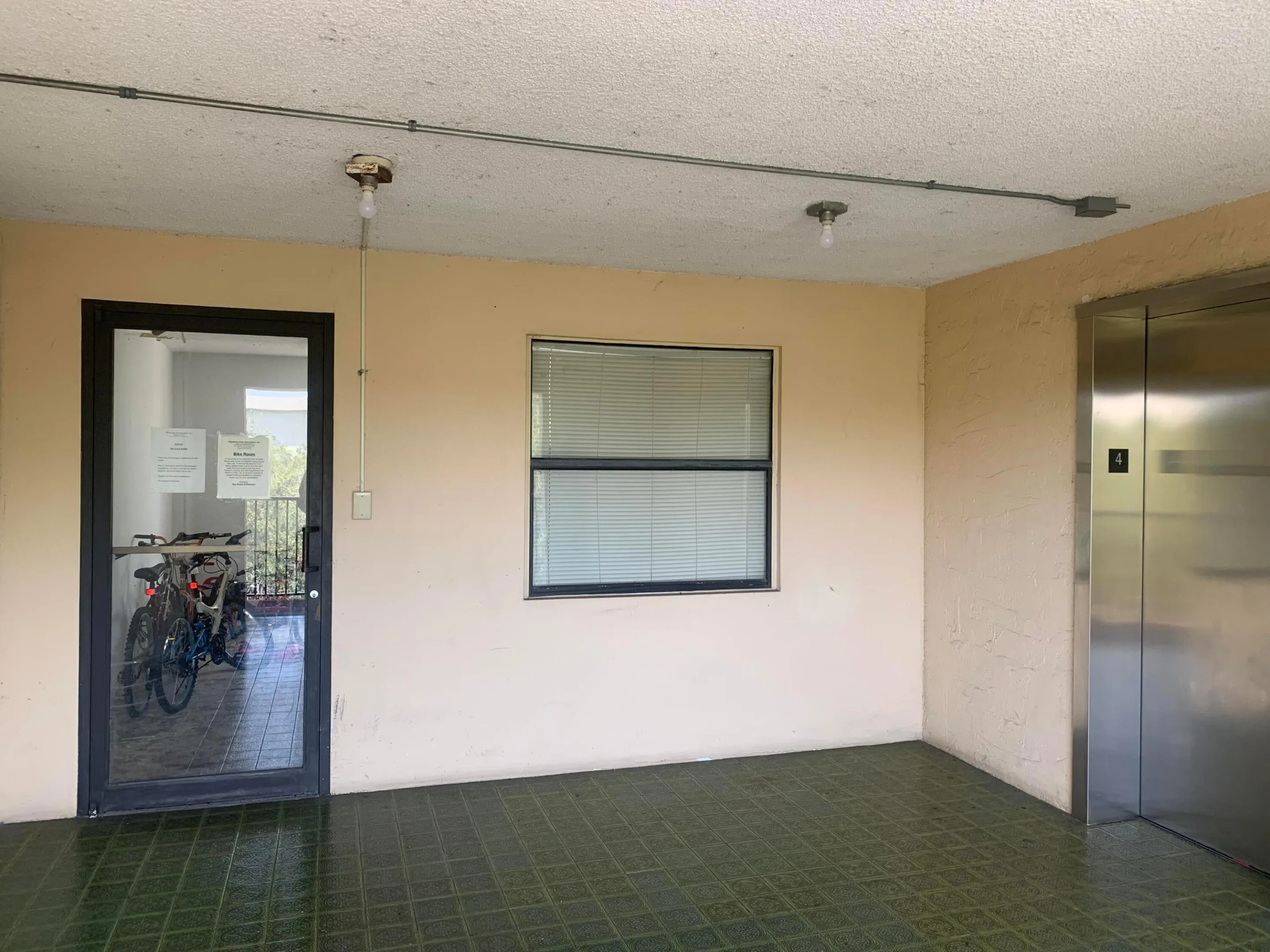 Association has a locked bicycle storage room off the elevator on each floor