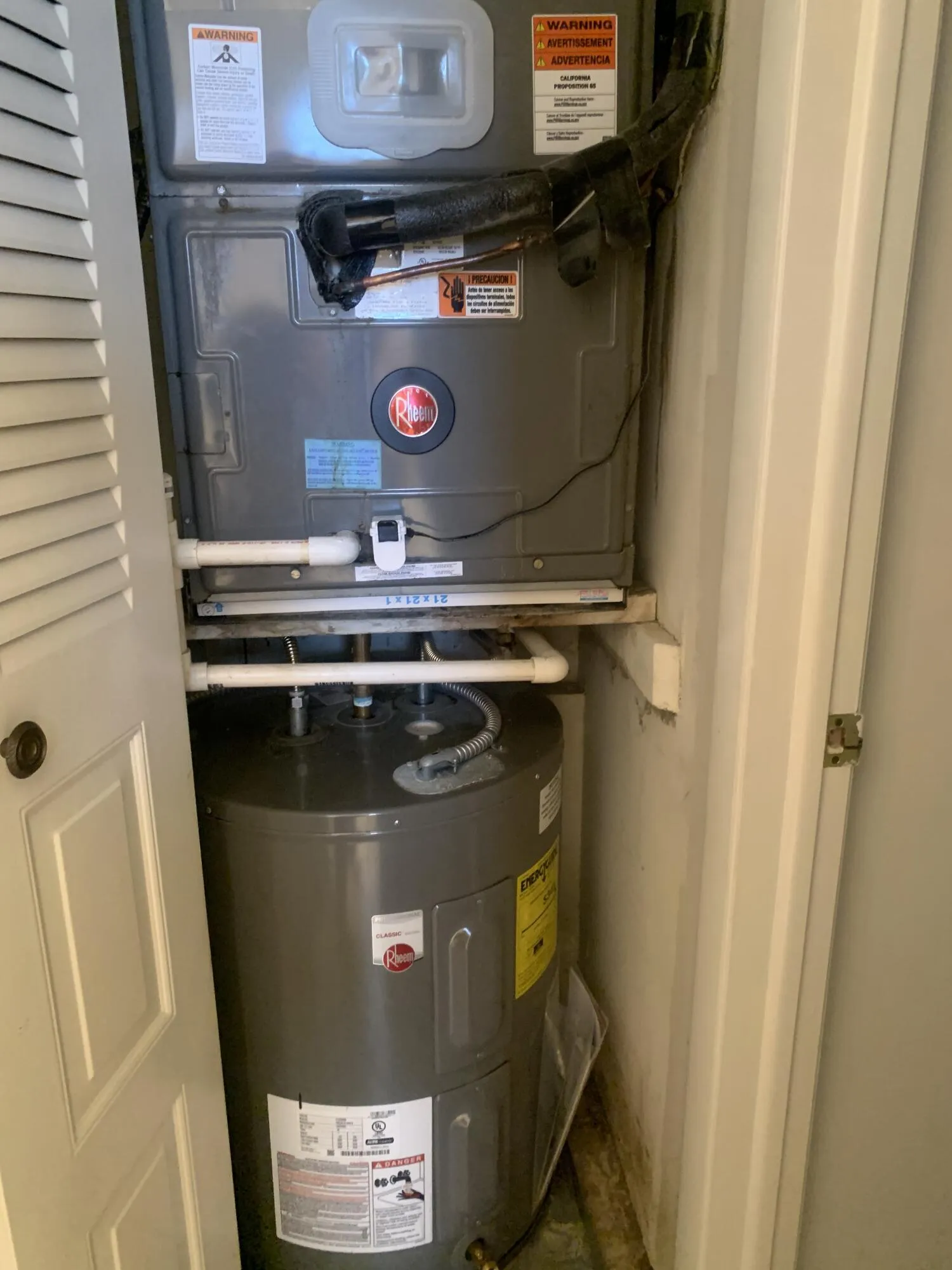 Newer water heater and AC