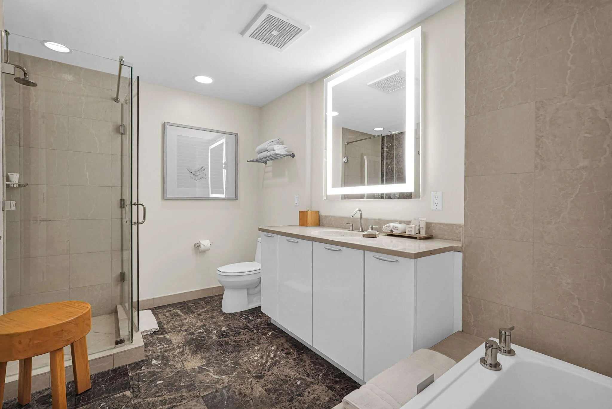 Separate Shower and Tub