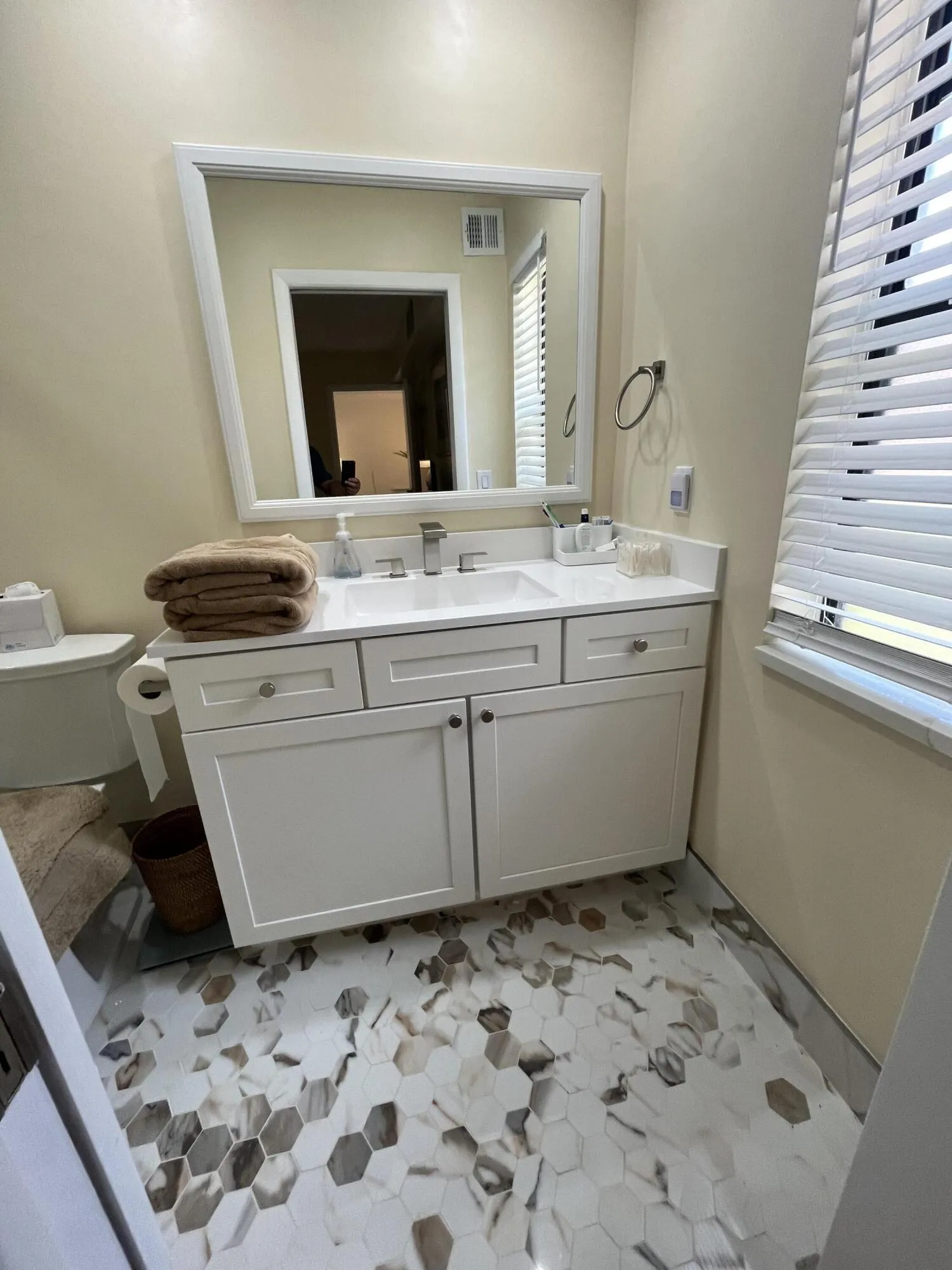 updated beautifully designed main bathroom