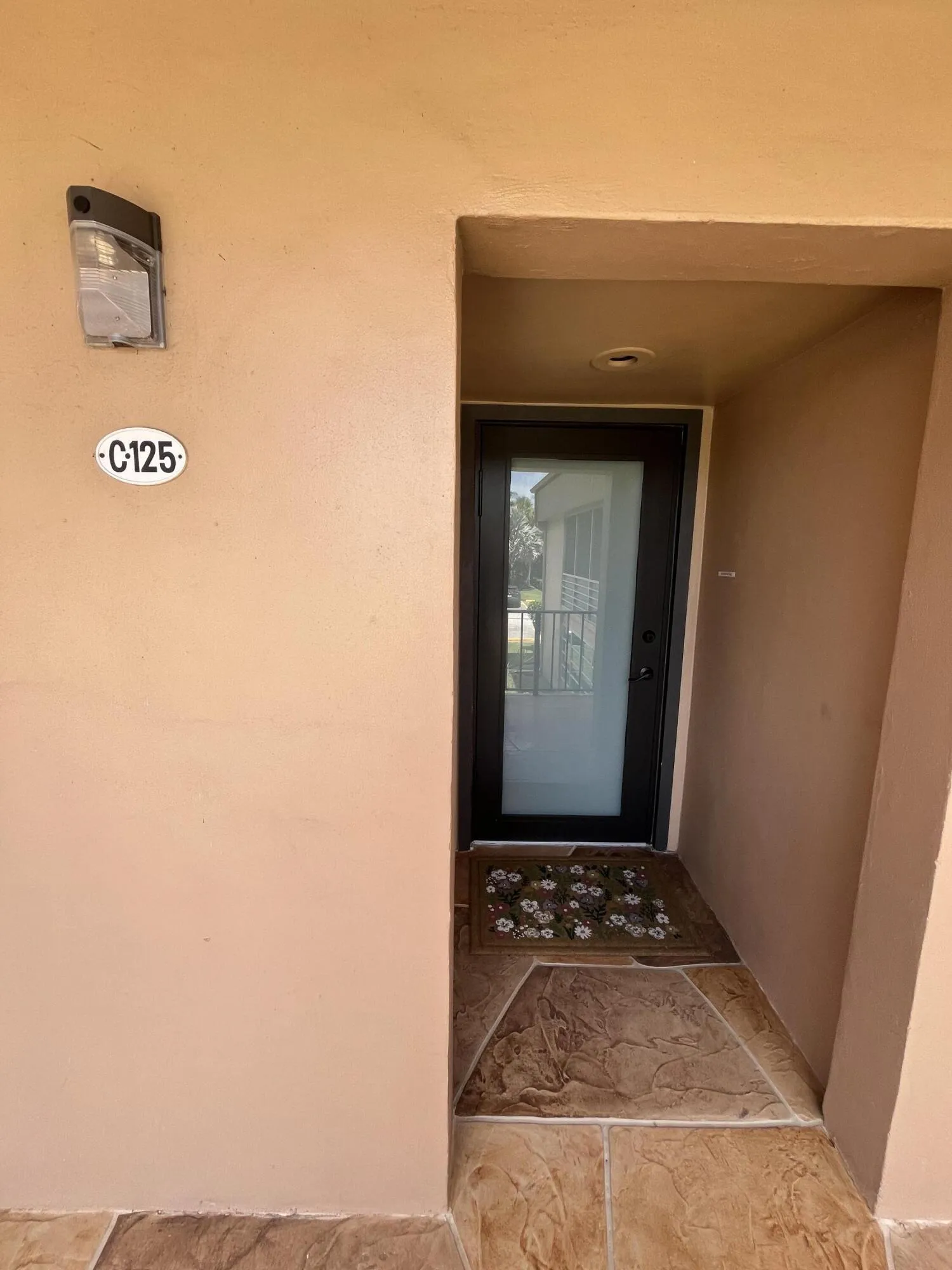 Luxury unit has its' own "vestibule" area.