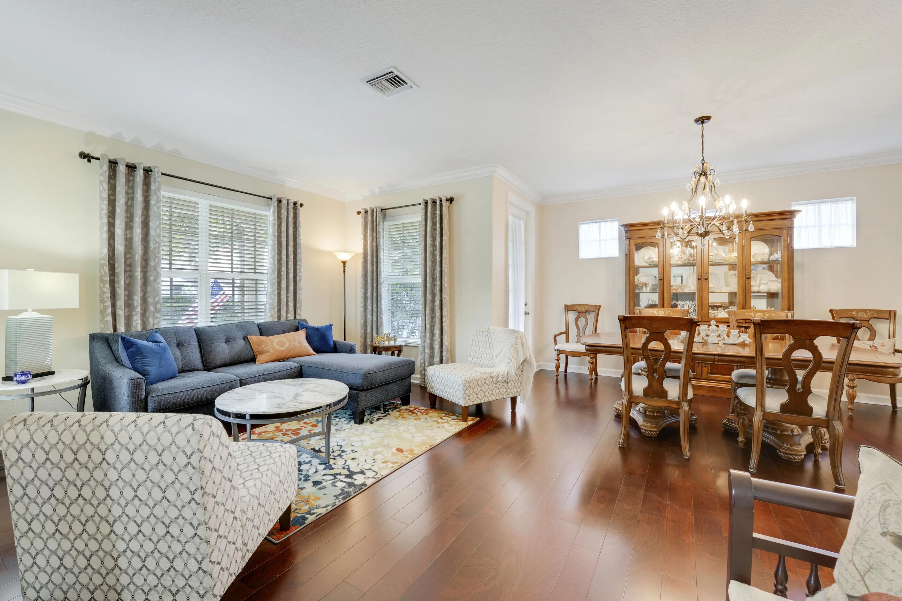 Bright formal living/dining