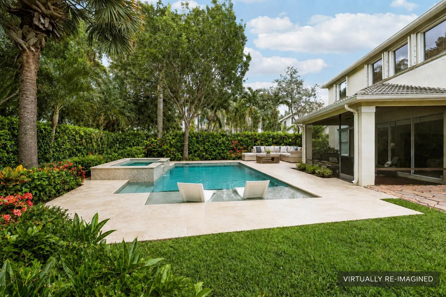 Virtually re-imagined backyard rendering