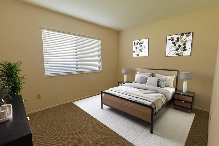virtually staged - bedroom